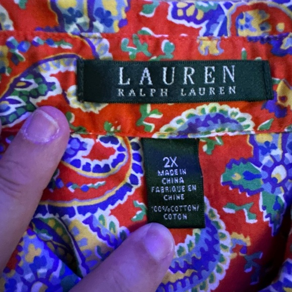 Lauren- Ralph Lauren Paisley Button up - Picture 2 of 2